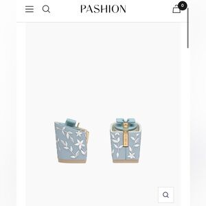 Pashion Footwear 3 Inch Baby Blue Floral Embroidery Heel Kit